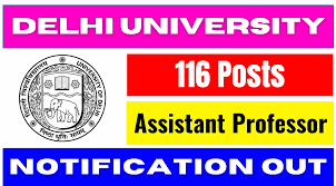 Delhi University Assistant Professor Recruitment 2024