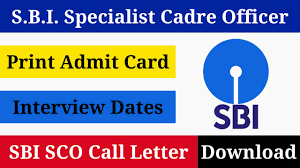 SBI Specialist Cadre Officer Interview Schedule 2024