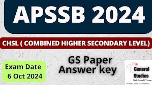 APSSB Combined Graduate Level Exam Answer Key 2024