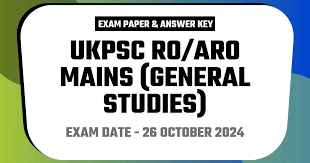 UKPSC RO/ARO Answer Key 2024