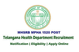 MHSRB, Telangana Multi Purpose Health Assistant Exam Date 2024