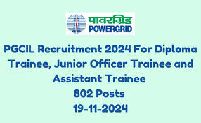 PGCIL Diploma Trainee, Jr Officer Trainee & Other Recruitment 2024