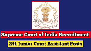 Supreme Court of India Jr Court Assistant Recruitment 2024