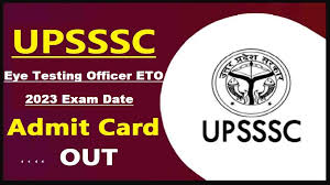 UPSSSC Eye Testing Officer Exam Date 2023