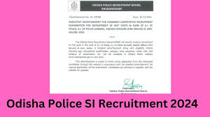 Odisha Police SI, Asst Jailor & Other Recruitment 2024