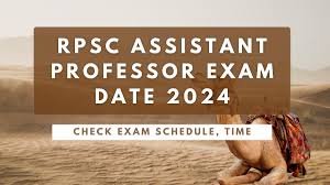 RPSC Assistant Professor Exam Date 2024