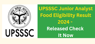 UPSSSC Junior Analyst (Food) Result 2024