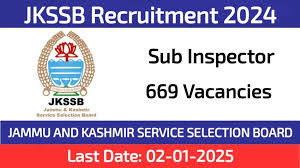 JKSSB Sub-Inspector Recruitment 2024