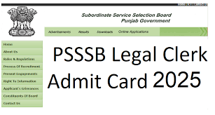 PSSSB Law Officer Counselling Date 2024