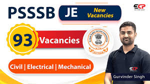 PSSSB Junior Engineer (Civil) Counselling Date 2024