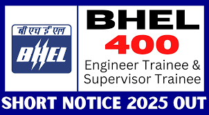 BHEL Engineer Trainee & Supervisor Trainee Recruitment 2025