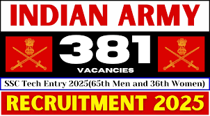 Indian Army SSC Tech Recruitment 2025