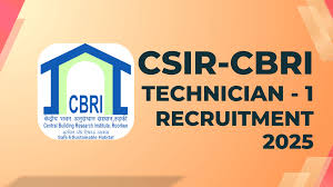 CBRI Technician Recruitment 2025