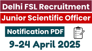 FSL Junior Scientific Assistant Recruitment 2025